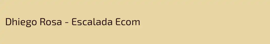Dhiego Rosa - Escalada Ecom